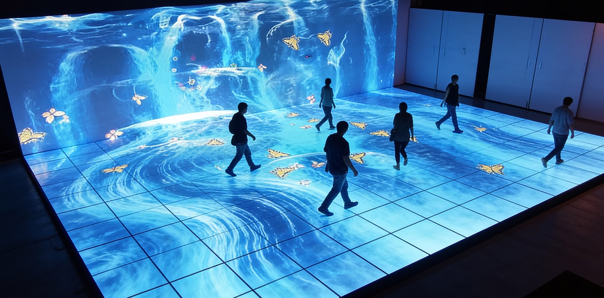 Noleggio floor LED interattivo per sfilate ed eventi